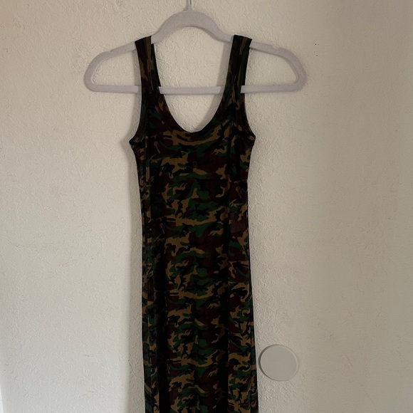 Jean Paul Gaultier SS 1999 CLASSIQUE Camouflage Maxi Dress + Long Sleeve Top - Picture 4 of 5